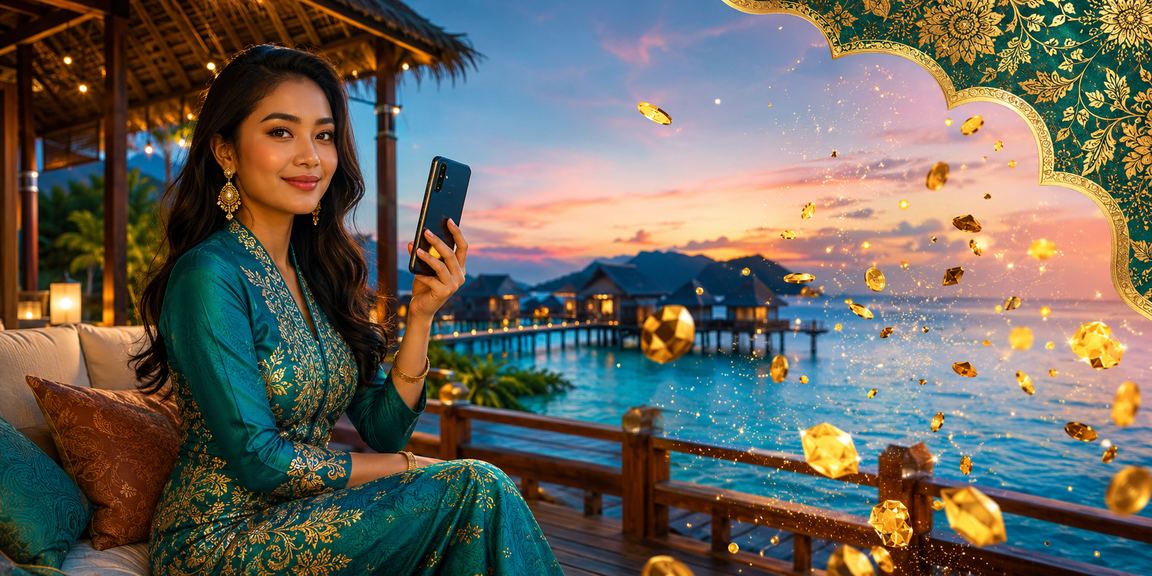 Proses deposit untuk taruhan sukan maya dengan corak batik Sabah gaya tempatan